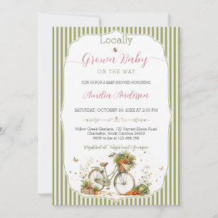 Invitación Dulce Celebración de Baby Shower de Verduras de Ja