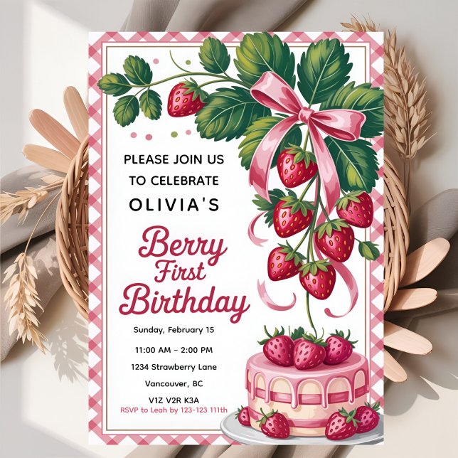 Invitación Dulce Celebración del Primer Cumpleaños de la Fres (Subido por el creador)