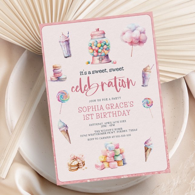 Invitación Dulce celebración Fiesta de cumpleaños de Candylan (Subido por el creador)