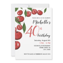 Dulce cerezas acuarela Ilustracion Cumpleaños