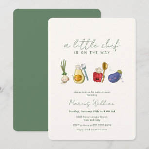 Invitación Dulce Chef Mercado de Granjeros Baby Shower