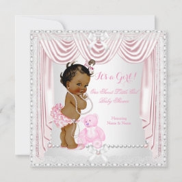 Invitación Dulce Chica Baby Shower Rita satinada