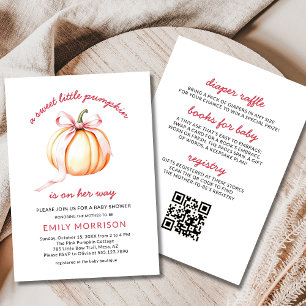 Invitación Dulce Chica de calabaza todo en un solo Baby Showe