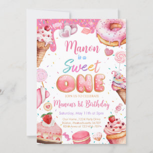 Invitación Dulce Chica de cumpleaños
