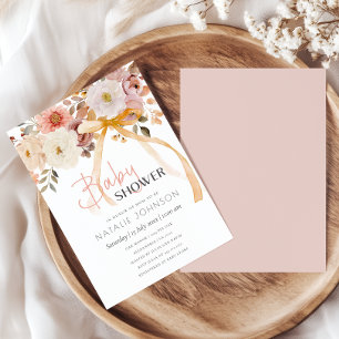 Invitación Dulce chica floral de otoño primavera Baby Shower