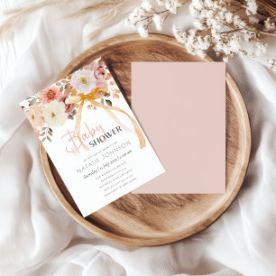 Invitación Dulce chica floral de otoño primavera Baby Shower