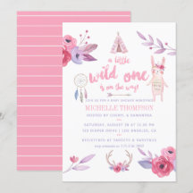Dulce Chica Tribal Boho Aquarela Baby Shower