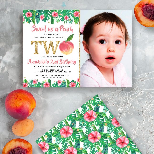 Invitación Dulce Chicas de Peach 2º cumpleaños (Subido por el creador)
