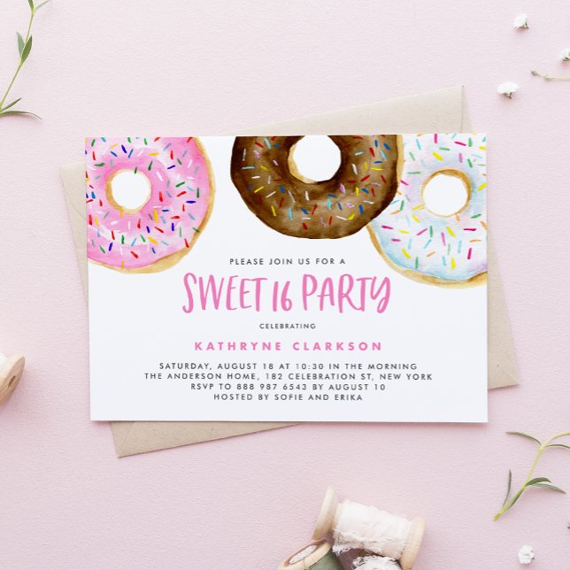 Invitación Dulce color rosa y chocolate 16 (Subido por el creador)