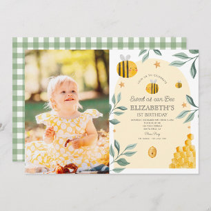 Invitación Dulce como Abeja Cumpleaños Foto