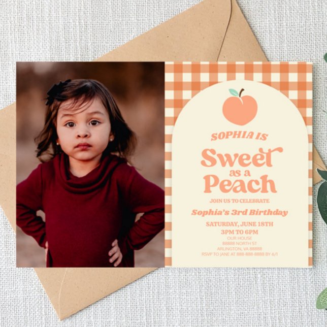 Invitación Dulce como fiesta de cumpleaños de la foto de la f (Subido por el creador)