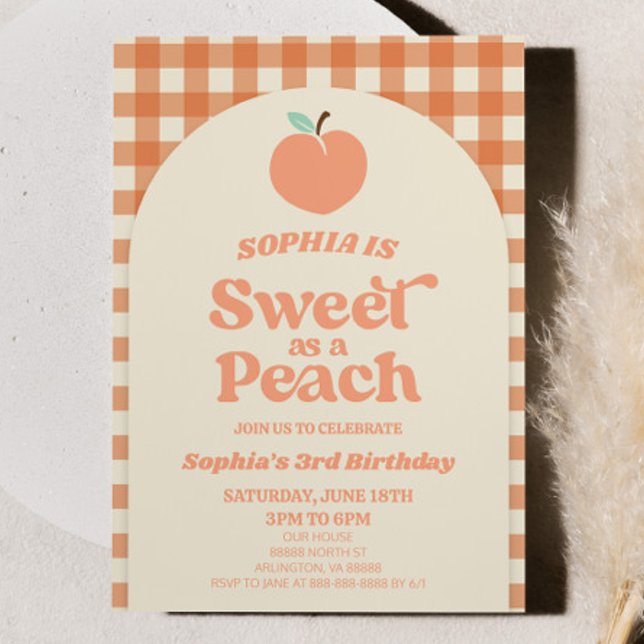 Invitación Dulce como fiesta de cumpleaños rosado de Naranja  (Subido por el creador)