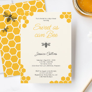 Invitación Dulce como puede ser Abeja Lindo Amarillo Panal Fi