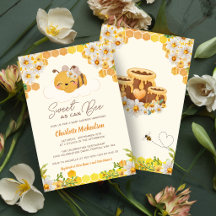 Dulce Como Puede Ser Abeja Shower Floral Panal