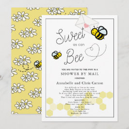 Invitación Dulce como puede ser Baby Shower blanco por correo