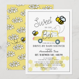 Invitación Dulce como puede ser Baby Shower de Bee White Driv