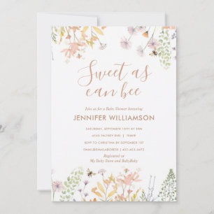 Invitación Dulce como puede ser Baby Shower floral