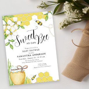 Invitación Dulce como puede ser bebe miel Baby Shower