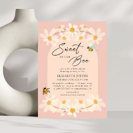 Invitación Dulce como puede ser Bee Floral Daisy Baby Shower