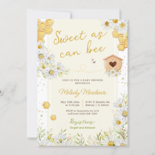 Invitación Dulce como puede ser dulce Primavera Amarillo Bebé