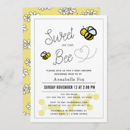 Invitación Dulce como puede ser el Baby Shower amarillo blanc