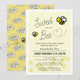 Invitación Dulce como puede ser el Baby Shower amarillo claro