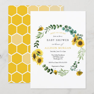 Invitación Dulce como puede ser el Baby Shower de girasol