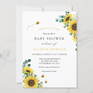 Invitación Dulce como puede ser el Baby Shower de girasol