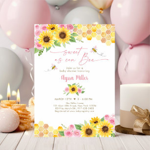 Invitación Dulce como puede ser el Baby Shower de girasol flo
