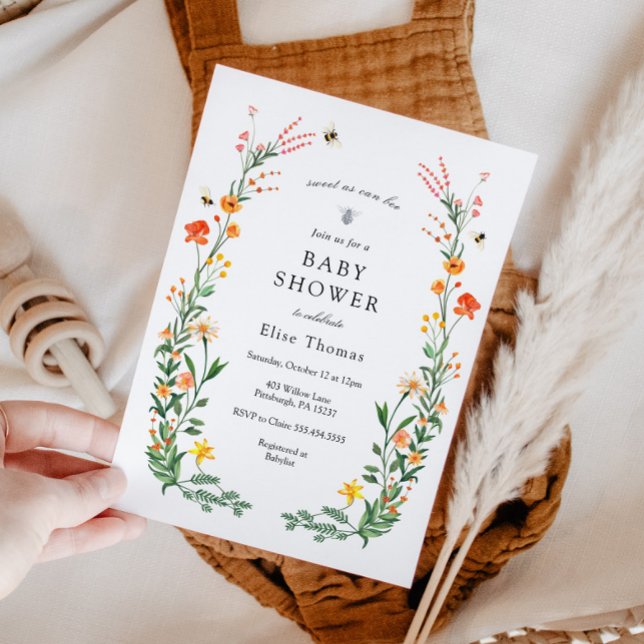 Invitación Dulce como puede ser el Baby Shower de Wildflower  (Subido por el creador)