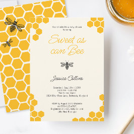 Invitación Dulce como puede ser el Baby Shower lindo de miel