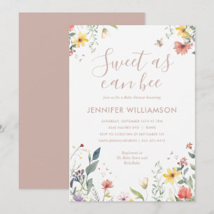 Invitación Dulce como puede ser el Chica de Flor Silvestre Ba