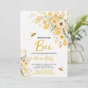 Invitación Dulce Como Puede Ser Flores Amarillas Fiesta de Be