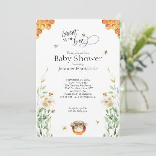 Invitación Dulce Como Puede Ser La Acuarela Floral Baby Showe