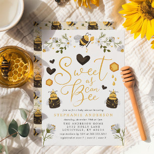 Invitación Dulce Como Puede Ser La Colmena De Abejorro Baby S