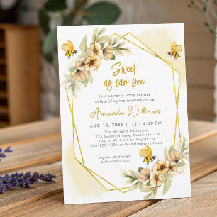 Invitación Dulce como puede ser la coloración de agua Baby Sh