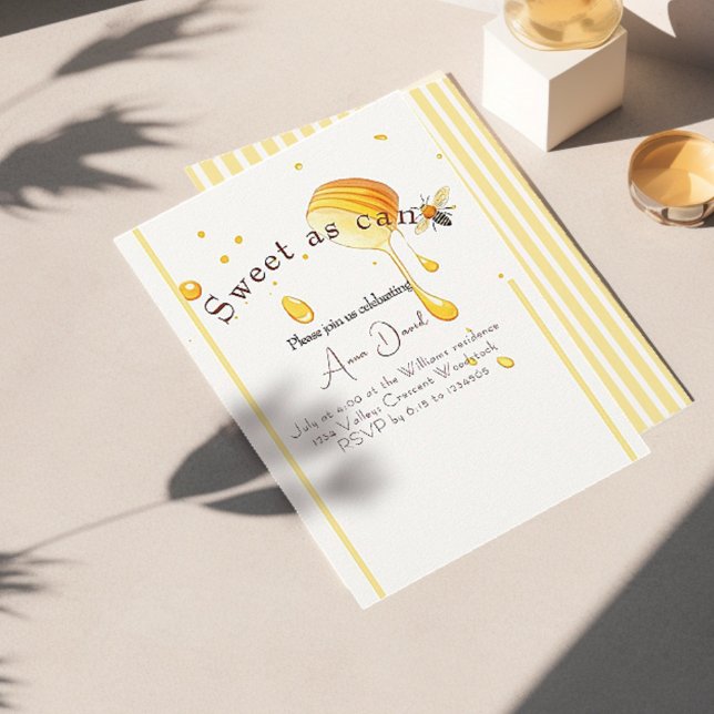 Invitación Dulce como puede ser la ducha de bebé (Sweet as can bee )