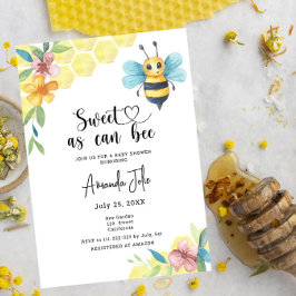 Invitación Dulce como puede ser la ducha de bebé floral
