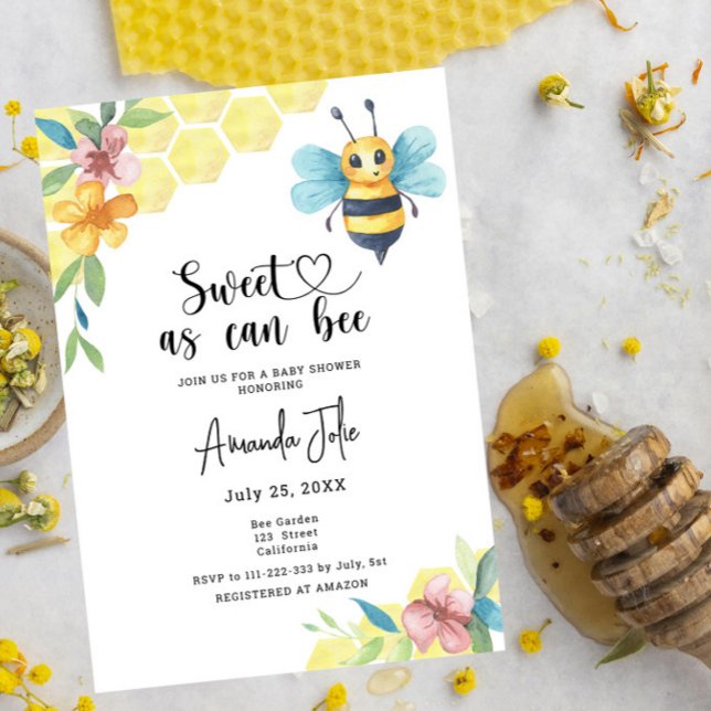 Invitación Dulce como puede ser la ducha de bebé floral (Subido por el creador)