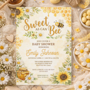 Invitación Dulce como puede ser la fiesta de bebé de la abeja