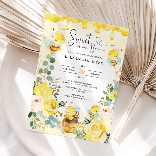 Invitación Dulce como puede ser la llovizna Baby Shower de ro (Subido por el creador)