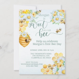 Invitación dulce como puede ser la primera abeja de miel de a