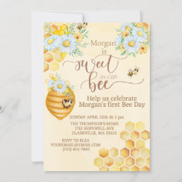 Invitación dulce como puede ser la primera abeja de miel de a