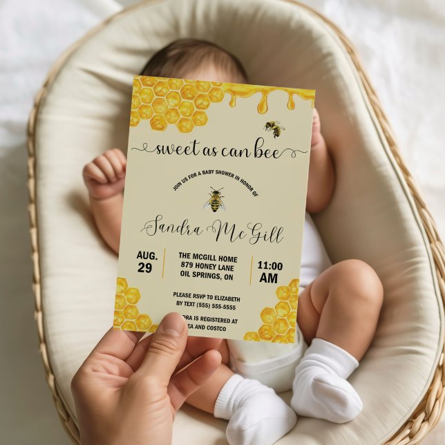 Invitación Dulce como puede ser una abeja!  Abeja, Miel, Show (Subido por el creador)