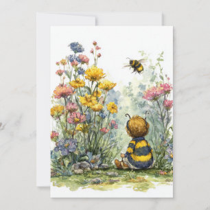 Invitación Dulce como puede ser una abeja   Bebé dorado