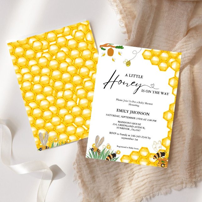 Invitación Dulce como puede ser una pequeña ducha de bebé de  (Subido por el creador)