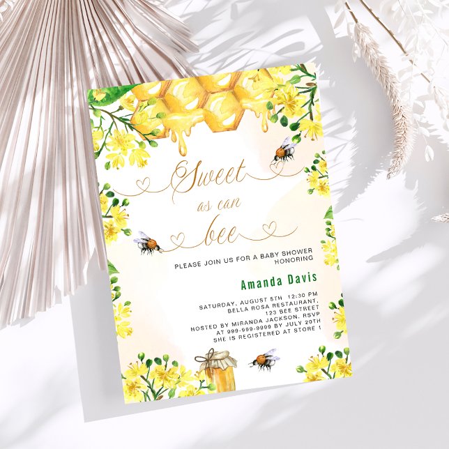 Invitación Dulce como pueden ser las flores amarillas Baby Sh (Subido por el creador)