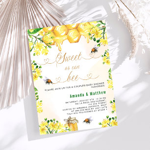 Invitación Dulce como pueden ser las parejas florales amarill