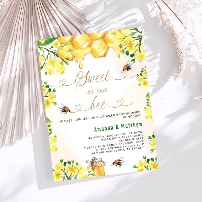 Invitación Dulce como pueden ser las parejas florales amarill (Subido por el creador)