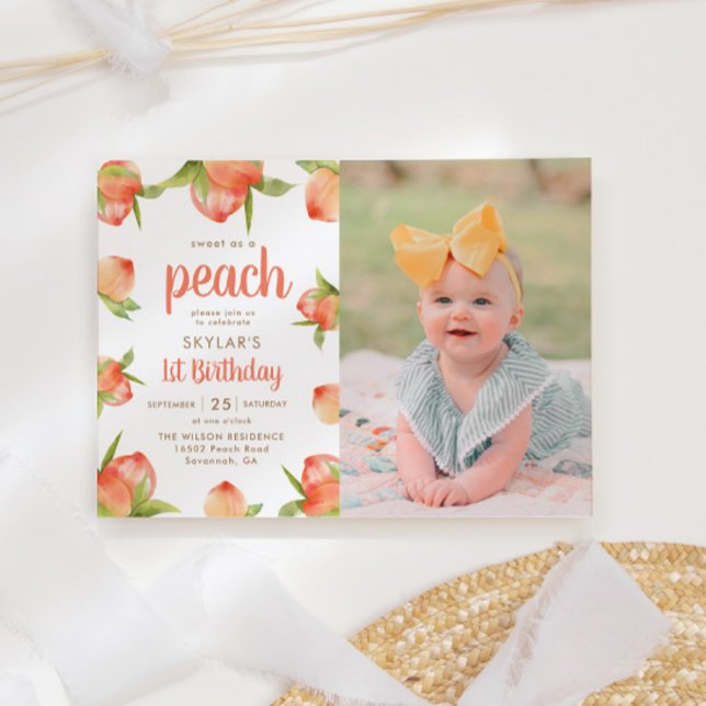 Invitación Dulce como una foto de primer cumpleaños (Subido por el creador)